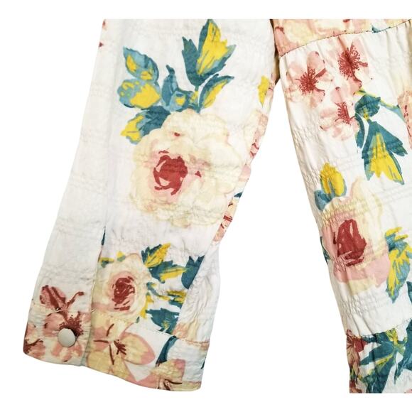 Zara Floral Tiered Mini Dress Puckered Crinkle Fabric Cottagecore Feminine Sz M - Picture 7 of 10